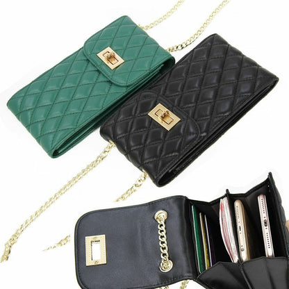 Leather Phone Bag Purse Shoulder Sheepskin Small Chain Strap Crossbody Wallet