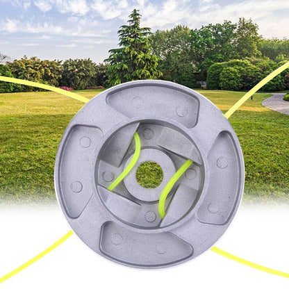 Solid Aluminum Universal Trimmer Head Durable Weed Eater Replacement Head 4 Line
