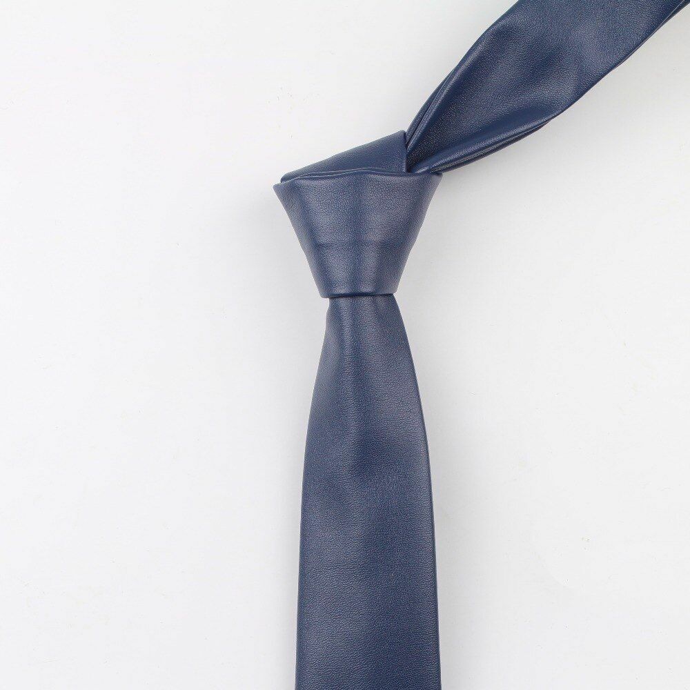Men's Fashion Leather Patchwork Ties 144x5.5cm Wedding Party Women Adult Necktie