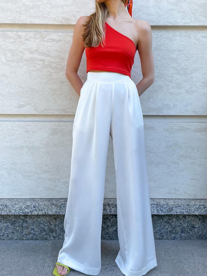 Women Trousers Casual Trousers Baggy Pants Straight Pants Casual Trousers
