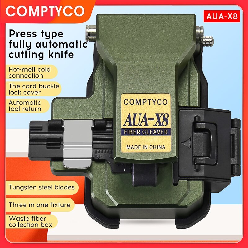 AUA-X8 Optical Fiber Cleaver Automatic Cable Cutting FTTT Fiber Optic Knife Tool