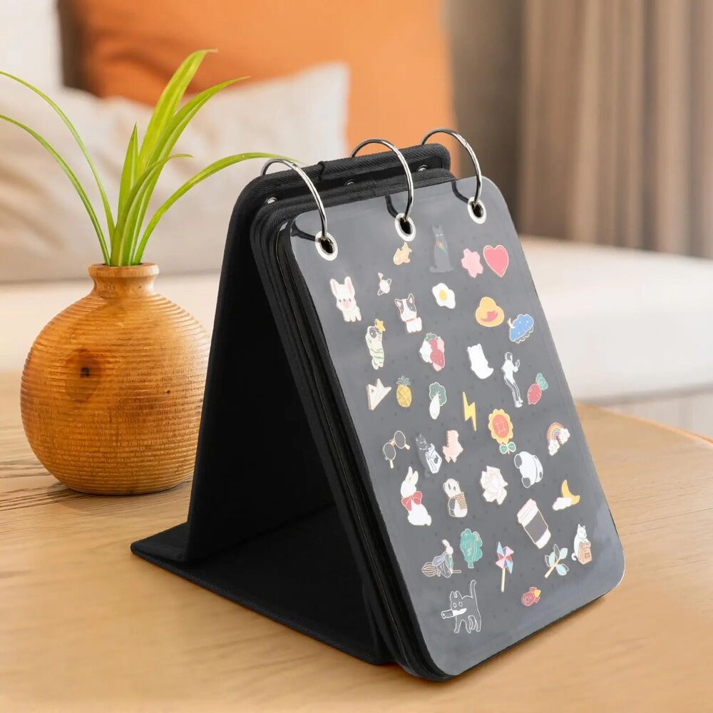Enamel Pin Display Holder 5Pages Felt Cloth Brooch Storage Organizer 26.5x20.3cm