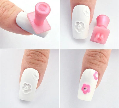 Nail Art Tools 12Pcs Easy Stamper Acrylic Flower Leaf Designs Stamping Templates