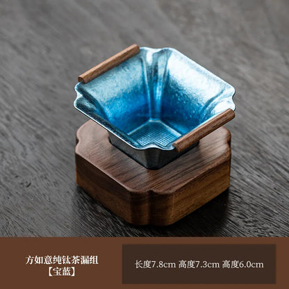 Square tea filter water filter golden tea filter tea set -
