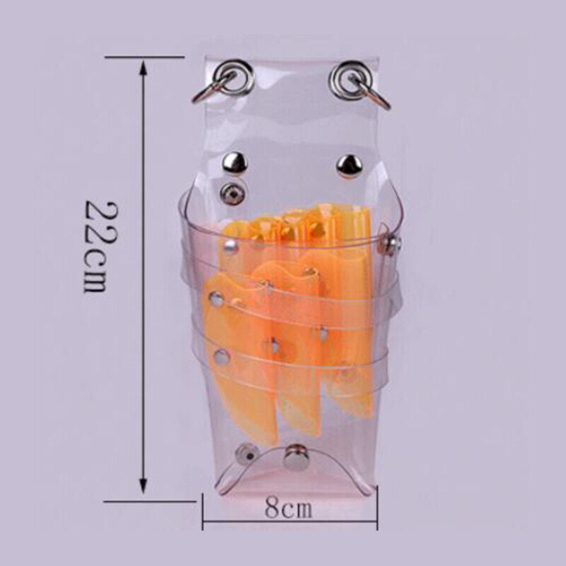Transparent PVC Hairdresser Scissors Bag Holder Shears Waist Shoulder Bag