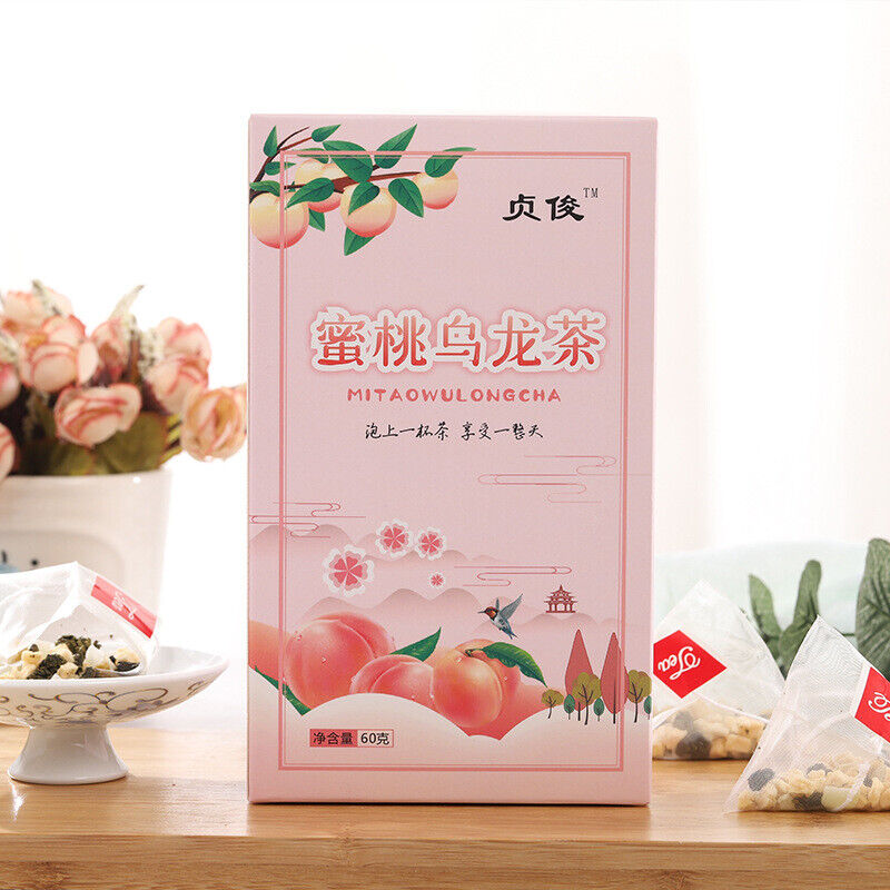 Chinese Herbal Tea 60g Honey Peach Flavored Oolong Tea Bag Triangle Bags Package