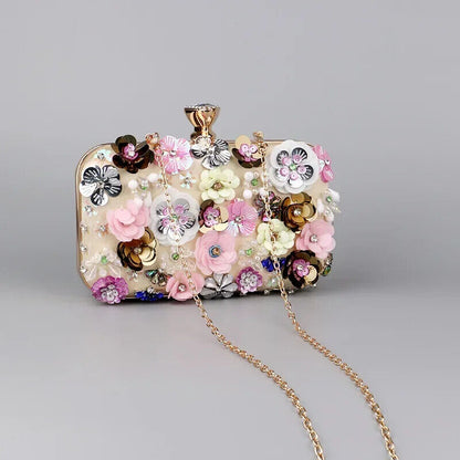 Women's Handmade Flower Beaded Banquet And Wedding Party Evening Bags