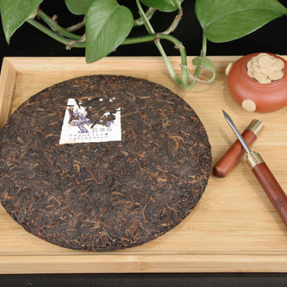 2013 Langhe Pu'er Ripe Tea High Mountain Premium Palace Golden Bud Cake 357g