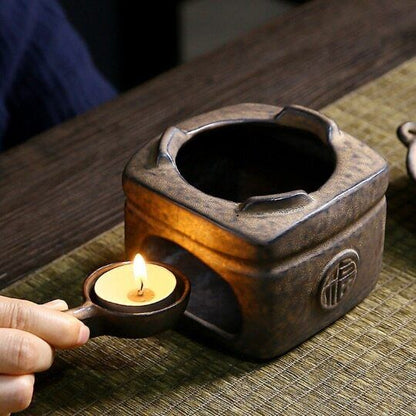 Bronze Ceramic Aromatherapy Incense Burner Indoor Candle Essential Oil Furnace