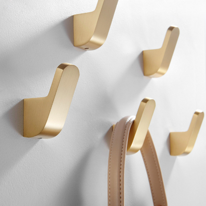Brass Wall Hook Coat Towel Hooks Bathroom Gold Copper Kitchen Hook Clothes Hook