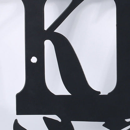 Kitchen Wall Decor Metal Black Letter Art Signs Rustic Plaques Cut Out 35.5x22cm