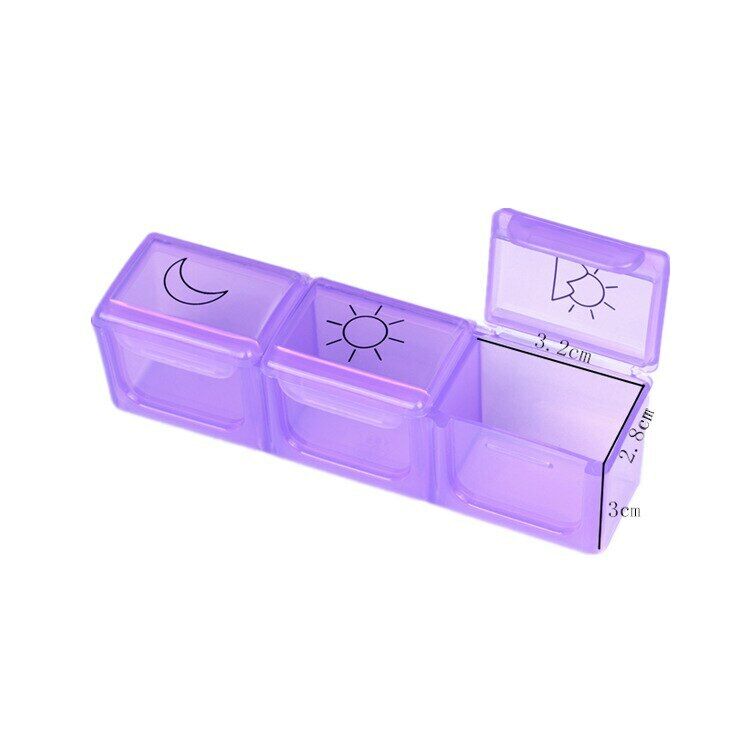 Classification Medicine Cases 1Pc 7 Days 21 Grids Handy Seven Colors Travel Kit