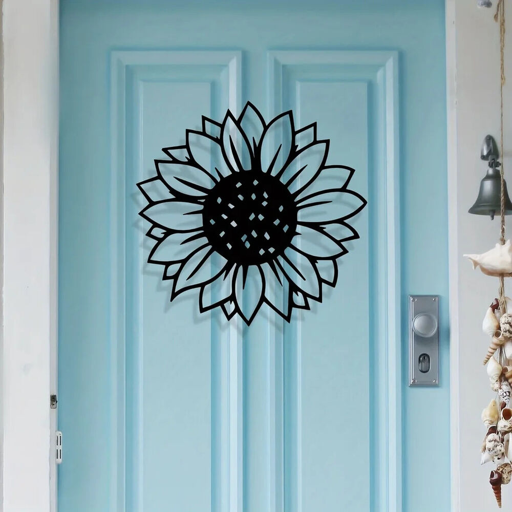 Add a Touch of Sunshine to Any Room with This Trendy Metal Sunflower Wall Art