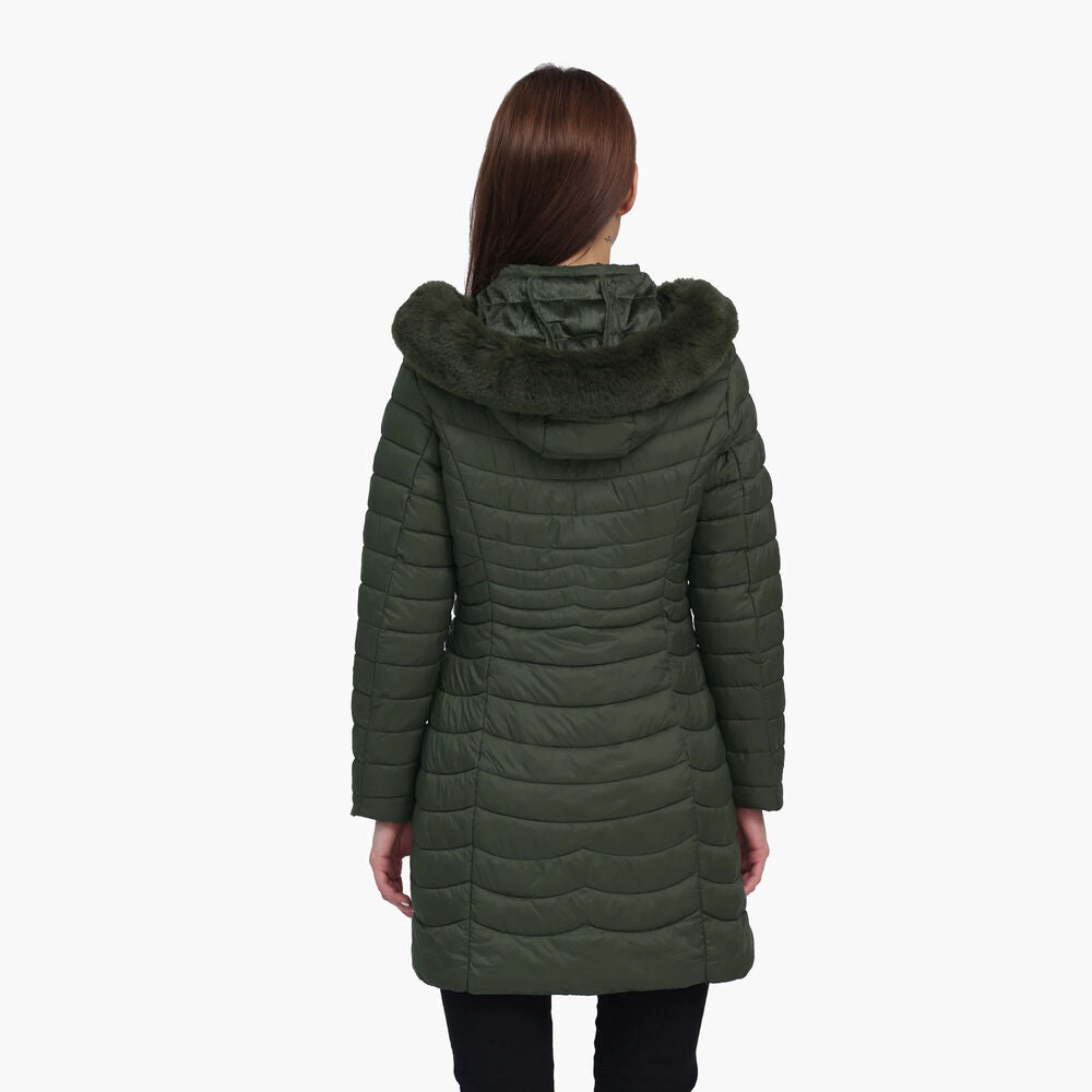 Women Winter Long Puffer Jacket Coat Outwear Clothes Plus Velvet With Fur