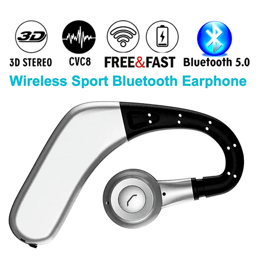 Trucker Wireless Bluetooth Earpiece Headset Dual Mic Earbud Noise Cancelling US