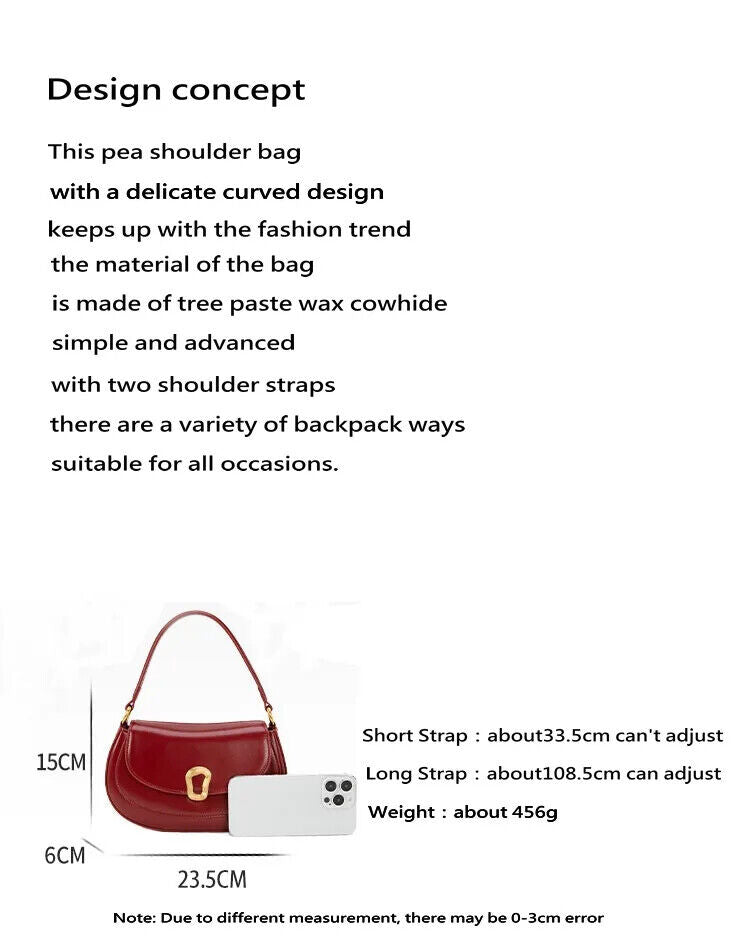 2023 Bags Women Cowhide Handbag Autumn Winter Ladies Crossbody Shoulder Bag