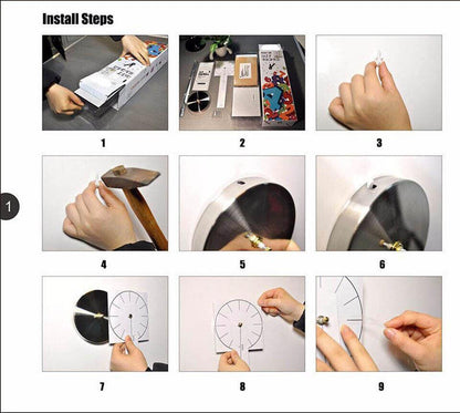 Large 3d Wall Clock Diy Home Creative Decoration Big Numbers Multi Color 37/47in