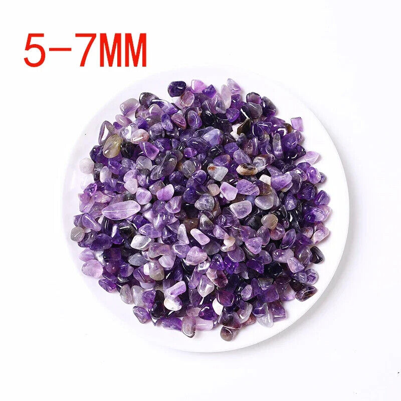 Crystal Stones Natural Amethyst Crushed Small Particles Crafts Ornaments 50-100g