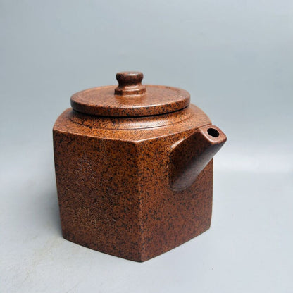 Vintage Chinese Yixing Purple Clay Teapot Zisha Ceremony Carving Collectible Art