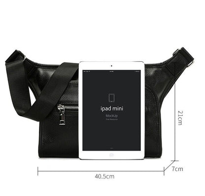 Genuine Leather Sling Backpack, Men's Crossbody Bag Cycling Shoulder Bags