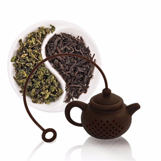 1Pc Tea Infusers Silicone High Quality Tea Strainer Teapot Shape Herb Tea Filter