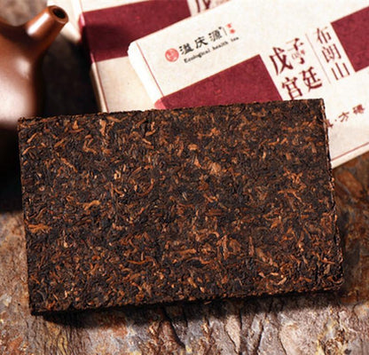 80g Palace Ecology Ripe Puer Tea Brick Yunnan Bulang Mountain Gold Bud Puerh Tea