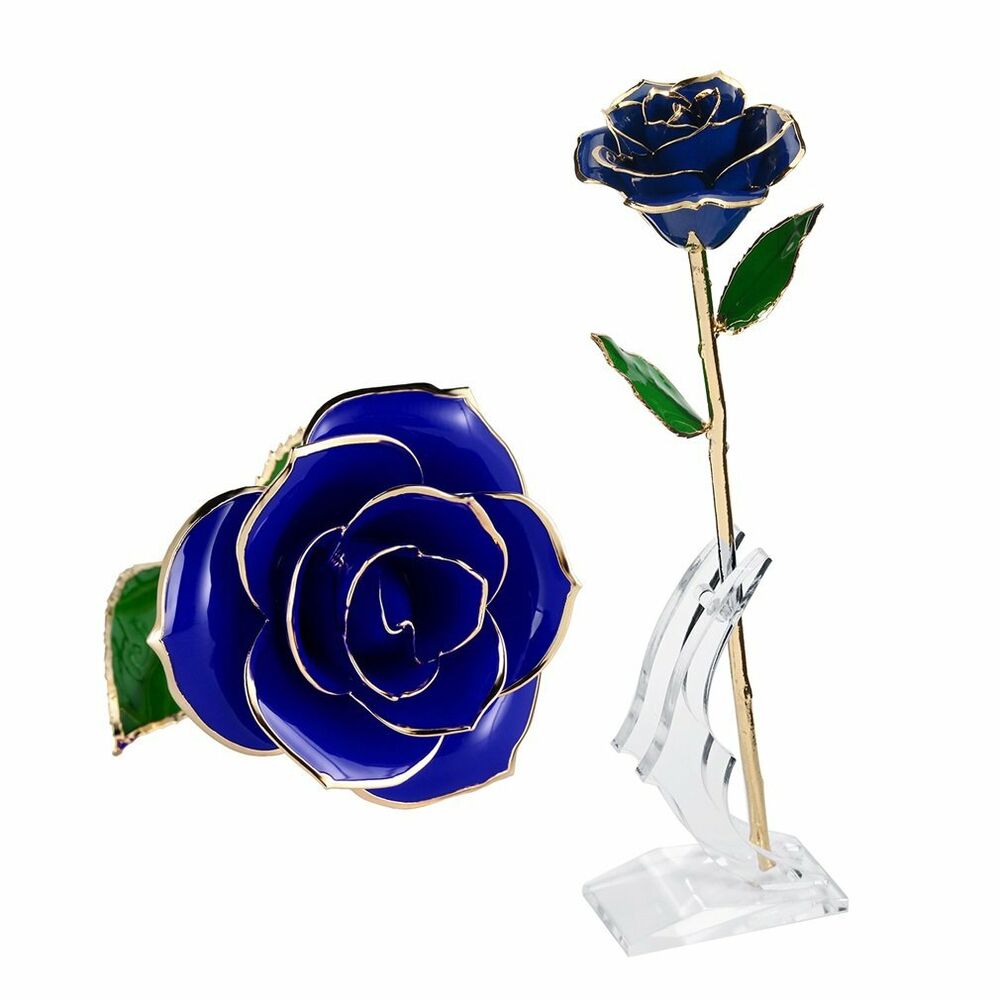 Gold Plated Real Rose 24K Dipped Flower Valentine's Day Love Gift For Her Decor