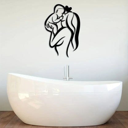 Mother & Child Mother Wall Art, Love And Mother's Day Wall Decor Metal