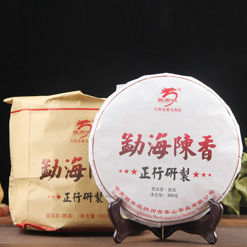 380g Top-grade Menghai Chen Xiang Ripe Puer Long Yuan Hao Mellow Old Puer Tea