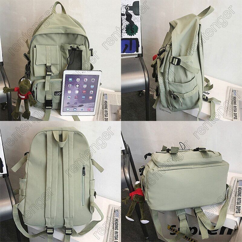 Pocket Backpack Men Canvas Bag Laptop Backpacks Student School Bags Women