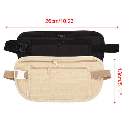 Outdoor Thin Bag Money Waist Belt Run Pack Pouch Travel Wallet Anti-theft Poc-ca