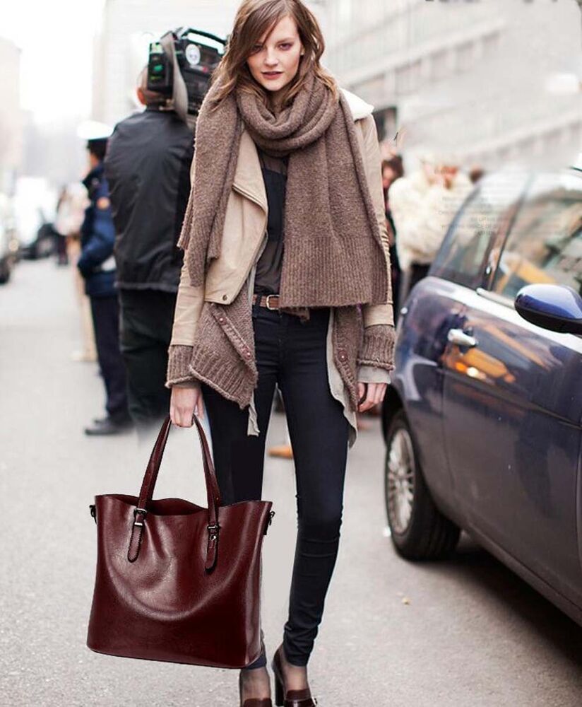 Womens Faux Leather Handbags Shoulder Purse Messenger Satchel Crossbody Tote Bag