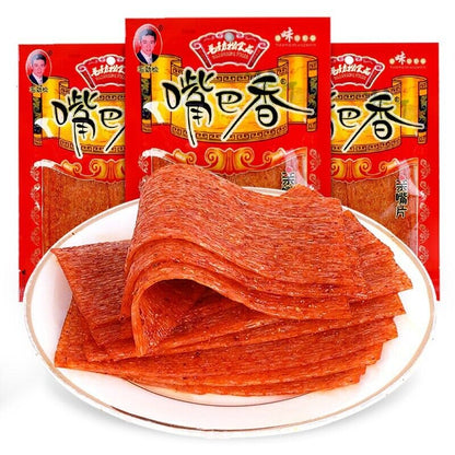 80g*3bags 中国美味辣条热销 Hot Spicy Strips Chinese Delicious Beef Flavour Snack Food