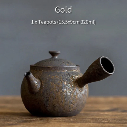 320ml New Ceramic Kyusu Teapots Gongfu Tea Pot