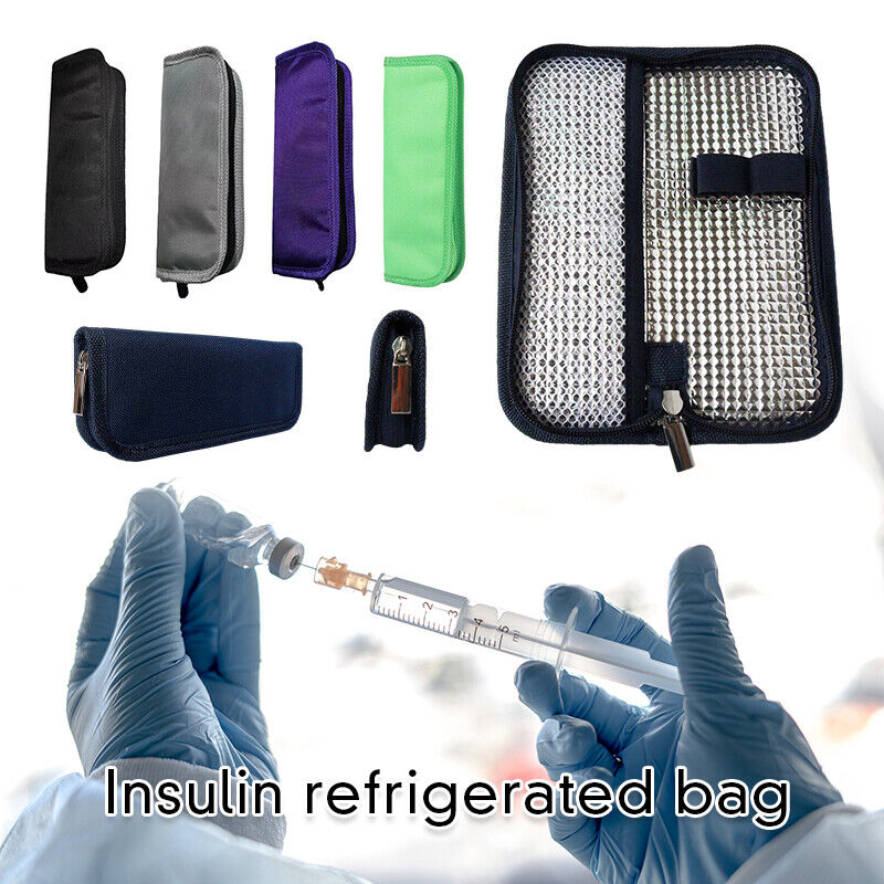 Portable Diabetic Insulin Cooling Bag Pill Protector Organizer without Gel