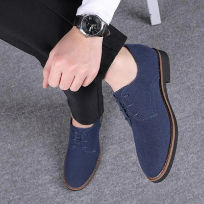 Men Suede Shoes Blue Shoes Men Flats Men Sneakers Casual Men Shoes