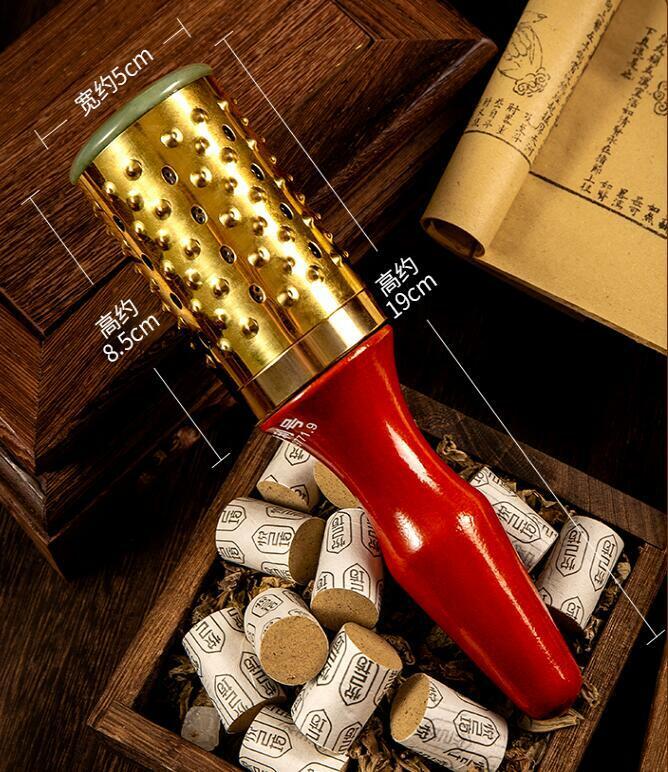 Jade Moxibustion Stick Manual Rolling Eye Moxa Facial Mugwort Pot Massage 艾灸艾条艾草