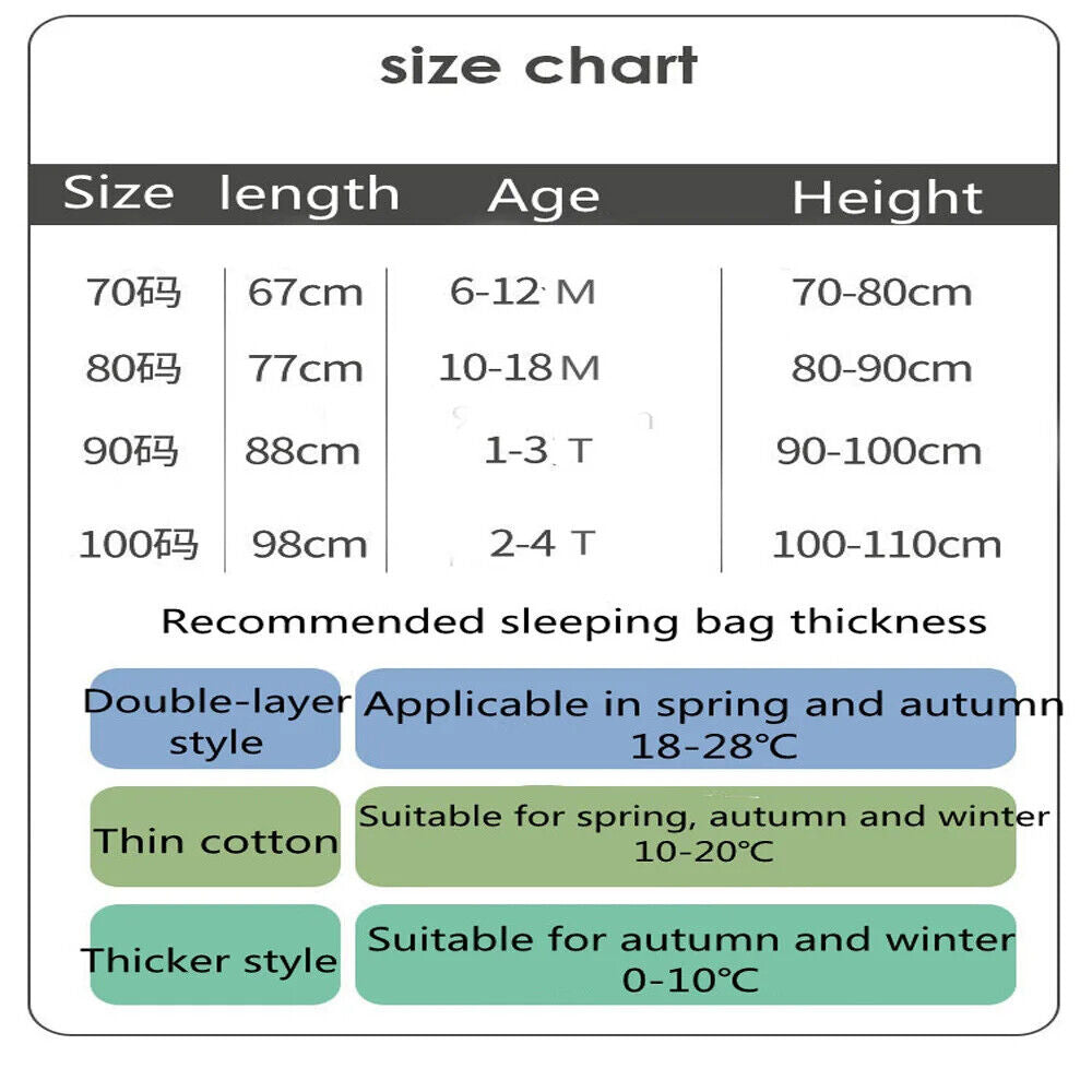 Baby Sleeping Bag Children Pajamas Infantil Sack Kids Sleepwear Bedding Jumpsuit