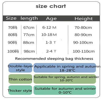 Baby Sleeping Bag Children Pajamas Infantil Sack Kids Sleepwear Bedding Jumpsuit