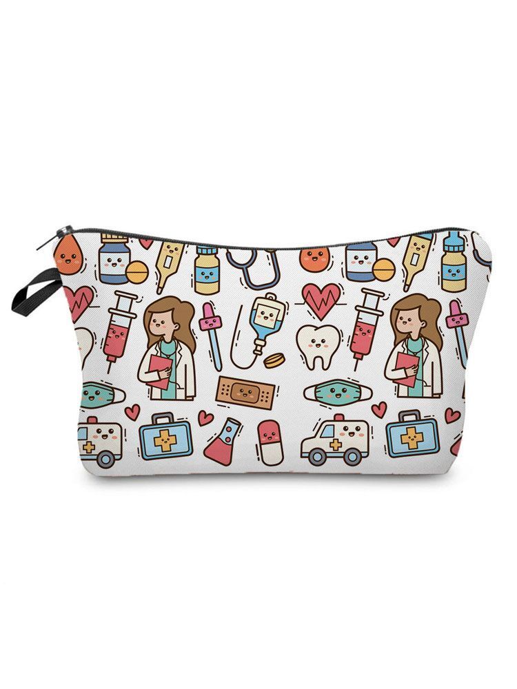 Printed Cosmetic Organizer Storage Bags Makeup Cartoon Purse 18*22*13.5 CM 1 PC