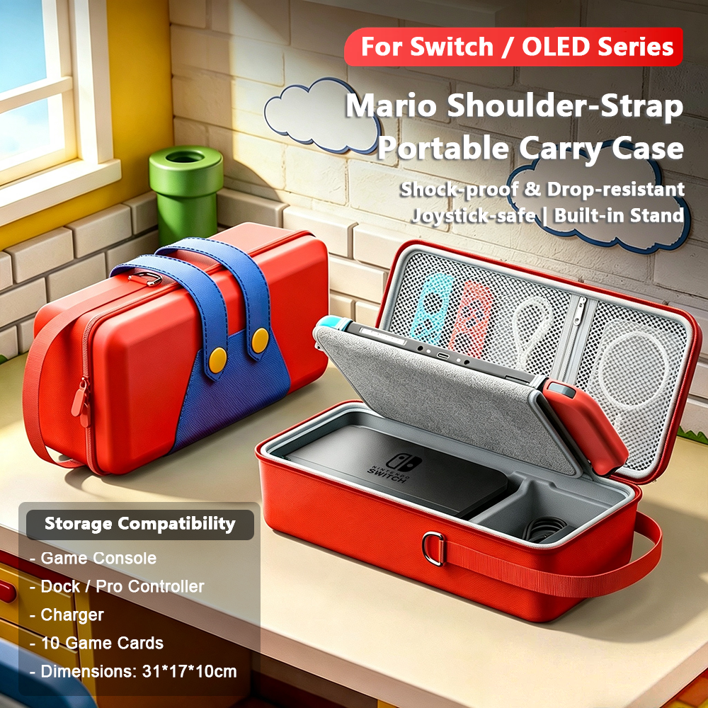 Mario Limited‑Edition Hard‑Shell Carrying Case for Nintendo Switch 2/Switch/OLED