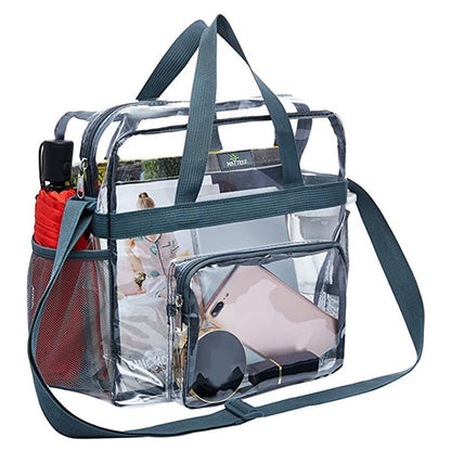 PVC Transparent Purse Large Clear Bag Crossbody Purse Traveling Lightweight 1 PC