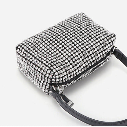 Lady's Elegant Evening Dress Bag Party/Cocktail Full Diamond Tote Shoulder Bags