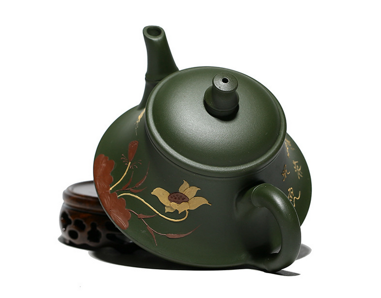 Chinese Yixing Zisha Clay Handmade Exquisite Teapot （荷香玉笠 底款：如图）