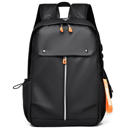 Men's Backpack Charging Bag PU Leather Male Business Travel Bagpack