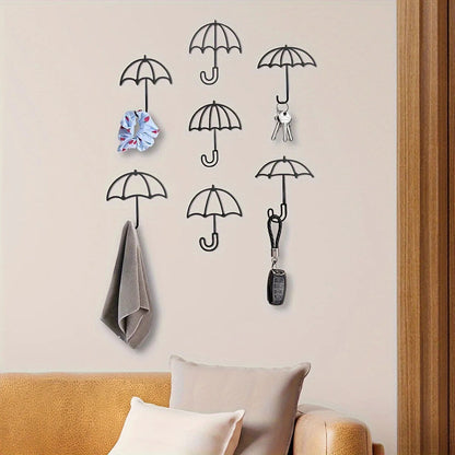 CIFBUY 7PCS Metal Key Coat Hook Creative Umbrella Hook Housewarming Gifts