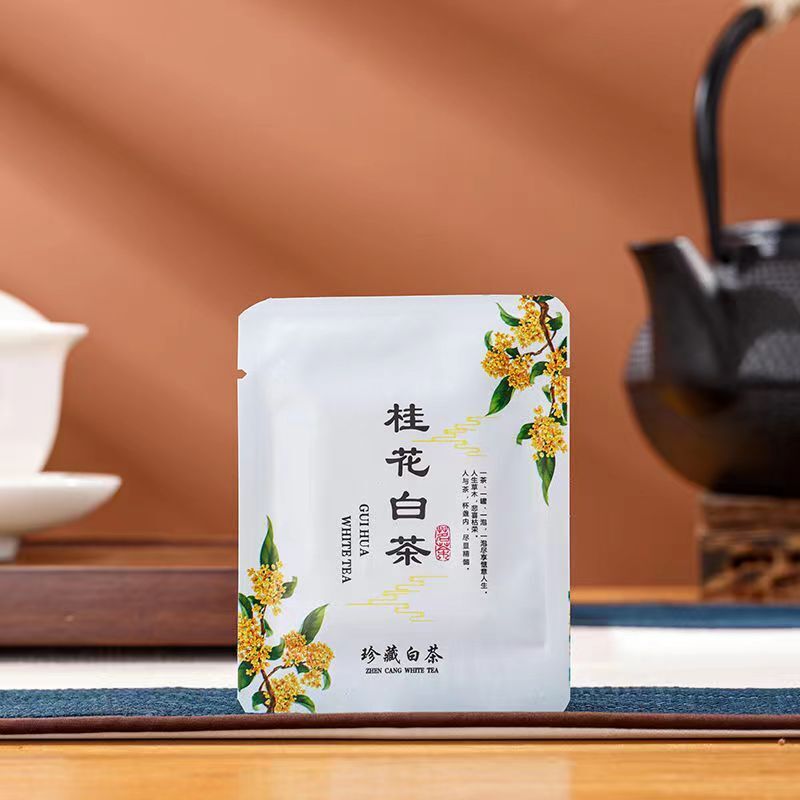 30Pcs Fuding White Tea Small Brick High Mountain Osmanthus Fragrans White Tea