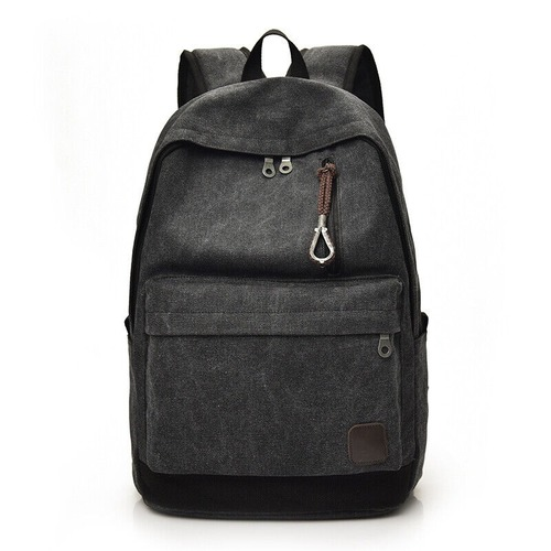 Women Men Canvas Backpacks Large School Bags Boys Girls Travel Laptop Backbag