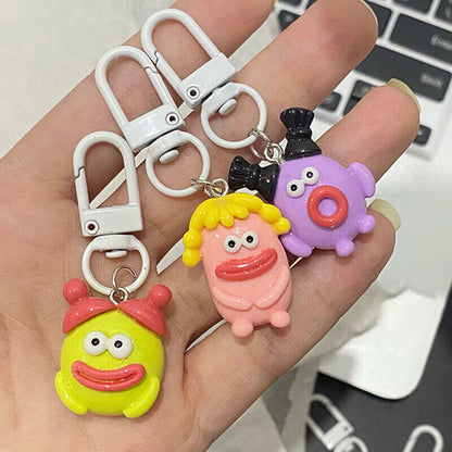 Sausage Big Mouth Monster Key Chain Doll Pendant Key Ring Charms Car Bag Decor