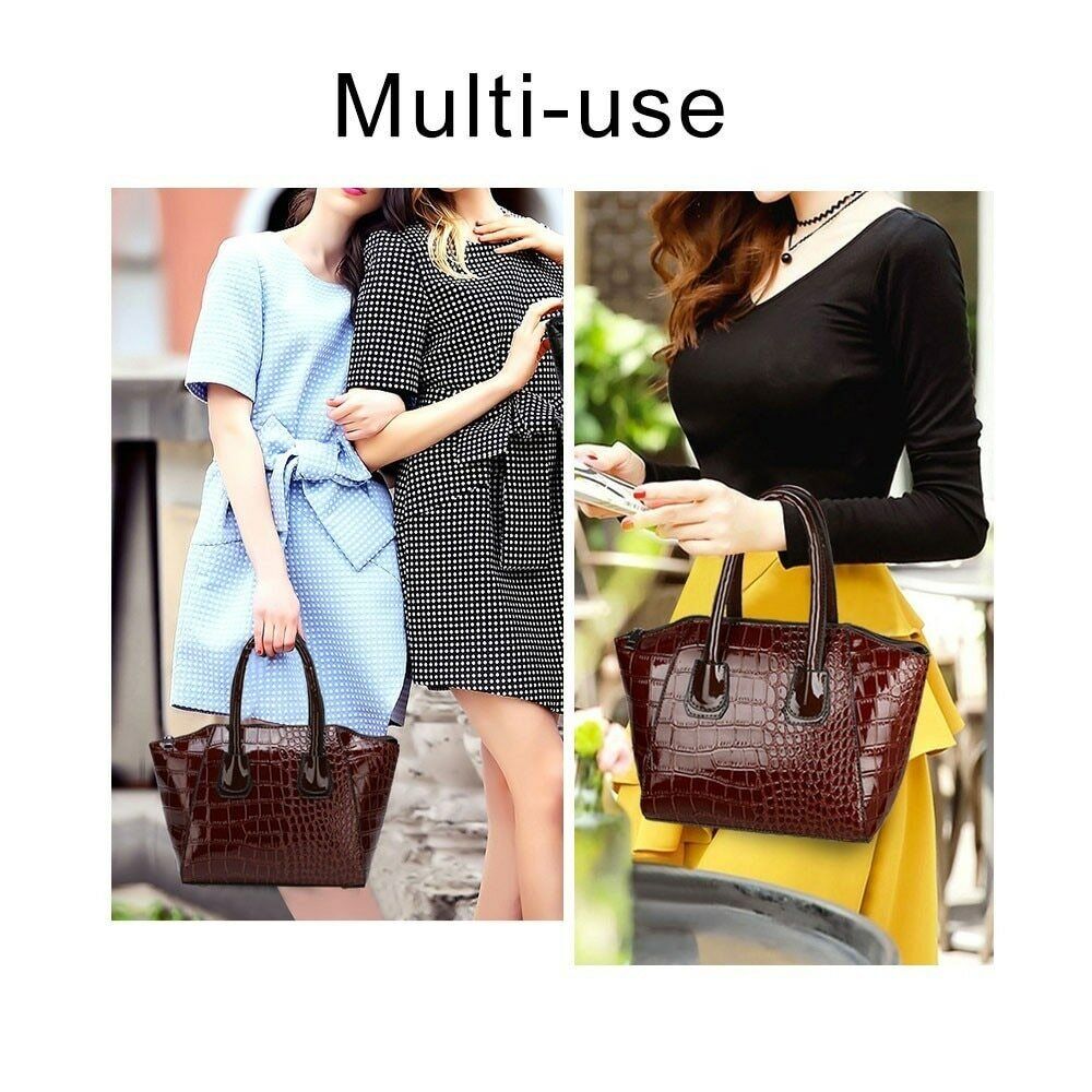 6 pcs/set Luxury Leather Composite Bags Handbag Wallet Backpack Shoulder Bag